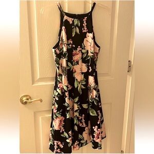 Vince Camuto Navy and Pink Floral Dress